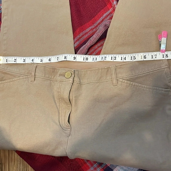 Chico’s women’s pants XL 16 ankle tan khaki stretch so slimming work casual mid - Picture 4 of 7
